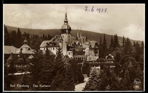 Ansichtskarte bad flinsberg - ansichtskarte,