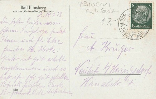 Ansichtskarte bad flinsberg - ansichtskarte,