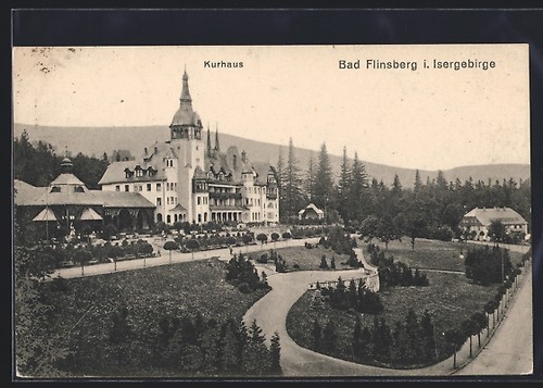 Ansichtskarte bad flinsberg - ansichtskarte,