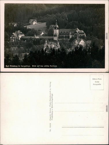 Ansichtskarte bad flinsberg - ansichtskarte,